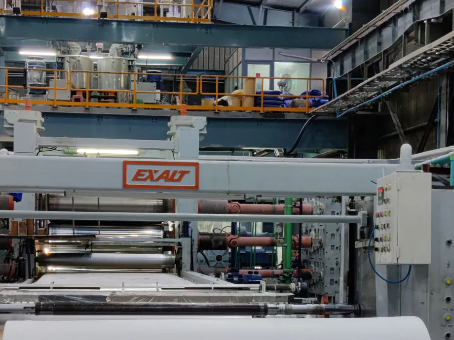 PVC calendering machine used to manufacture Super Clear film