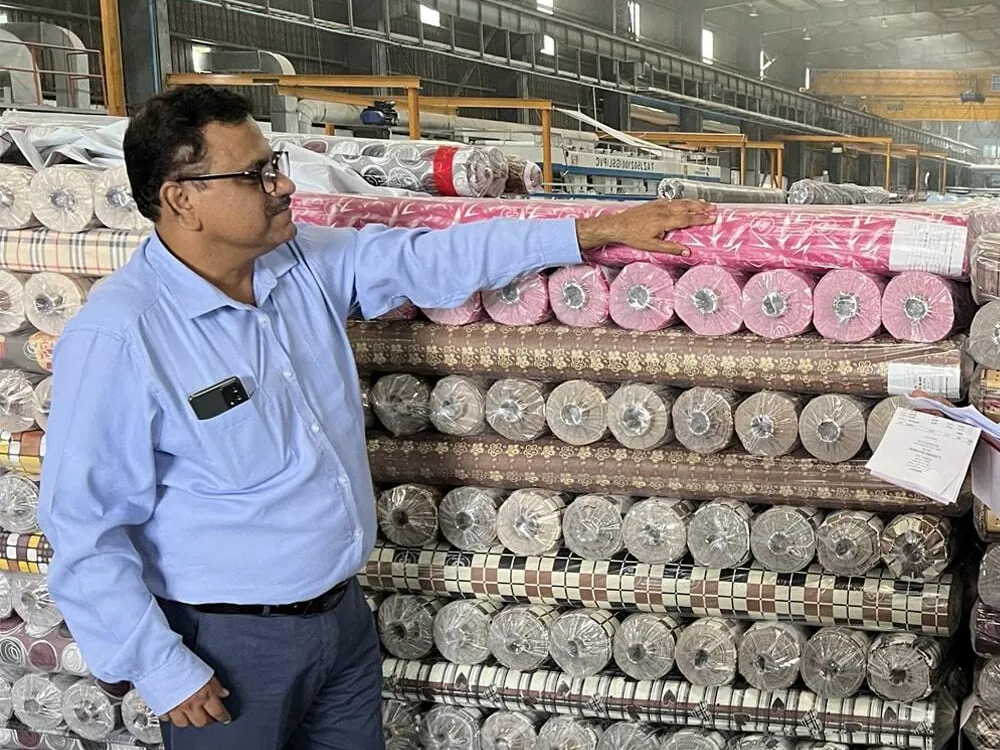 Stock of printed PVC film rolls at CPC LLP